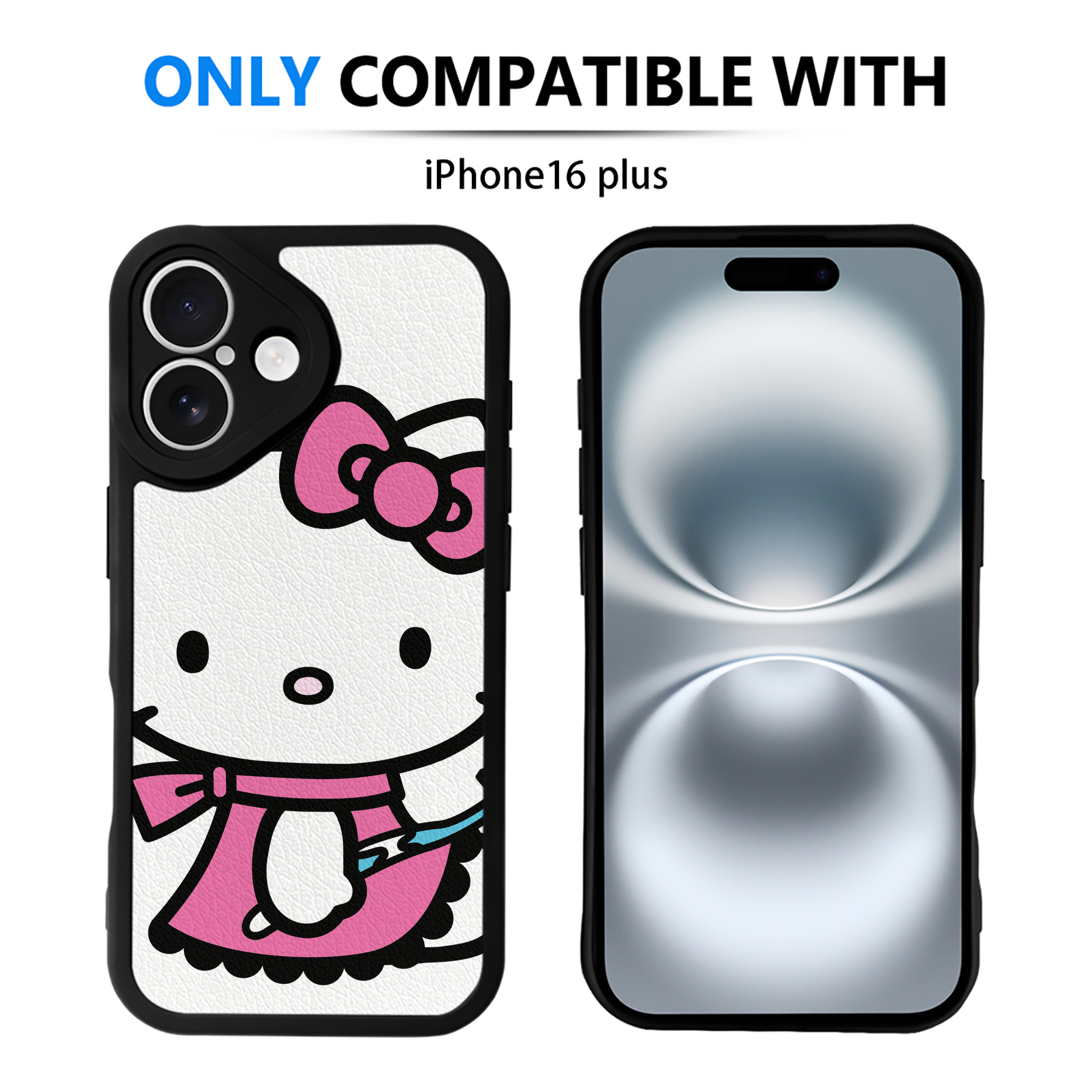 （画像用） Hello Kitty ハローキティ 【iPhone 16シリーズ対応】シリコンスマホケース（レザー調） 材質：シリコン